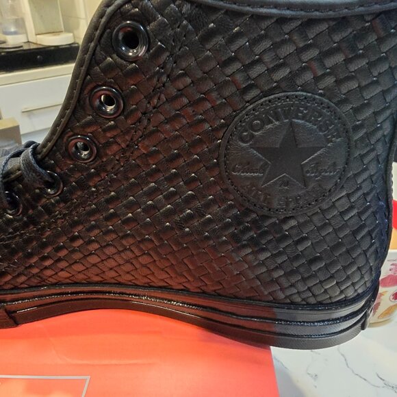 CONVERSE Chuck 70 Woven Leather A14450C 2025 RARE Black Men's High Top Size 10 - Picture 7 of 16
